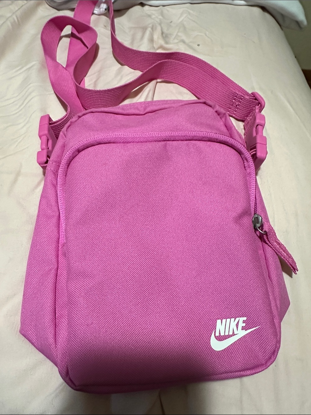 Nike Hot Pink Crossbody Bag with White Logo